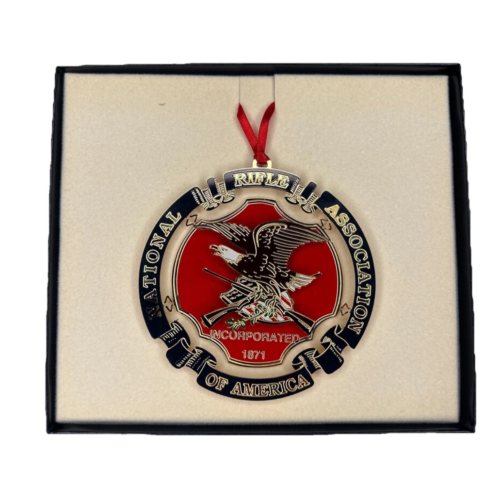 NRA National Rifle Association Laser Cut Christmas 3D Metal Ornament